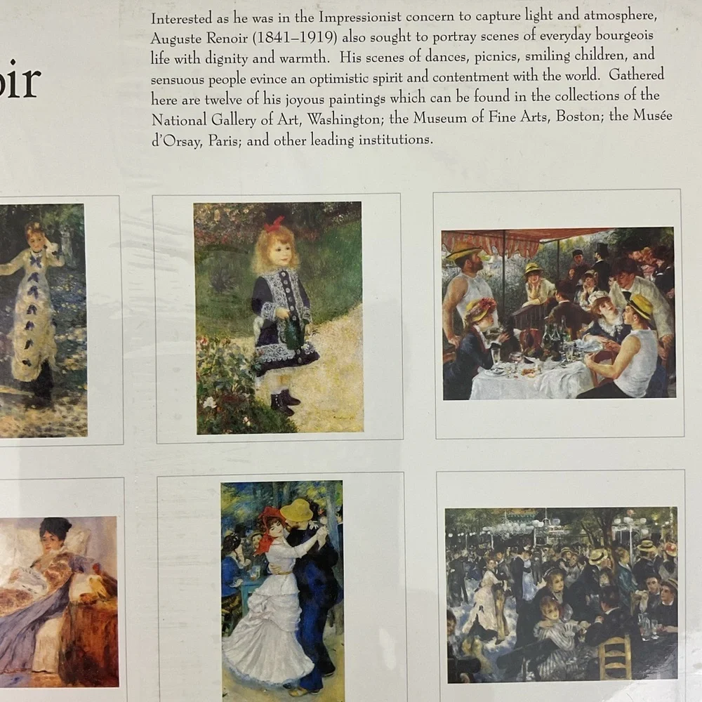 Vintage 2001 Pierre Auguste Renoir Impressionist Art Calendar